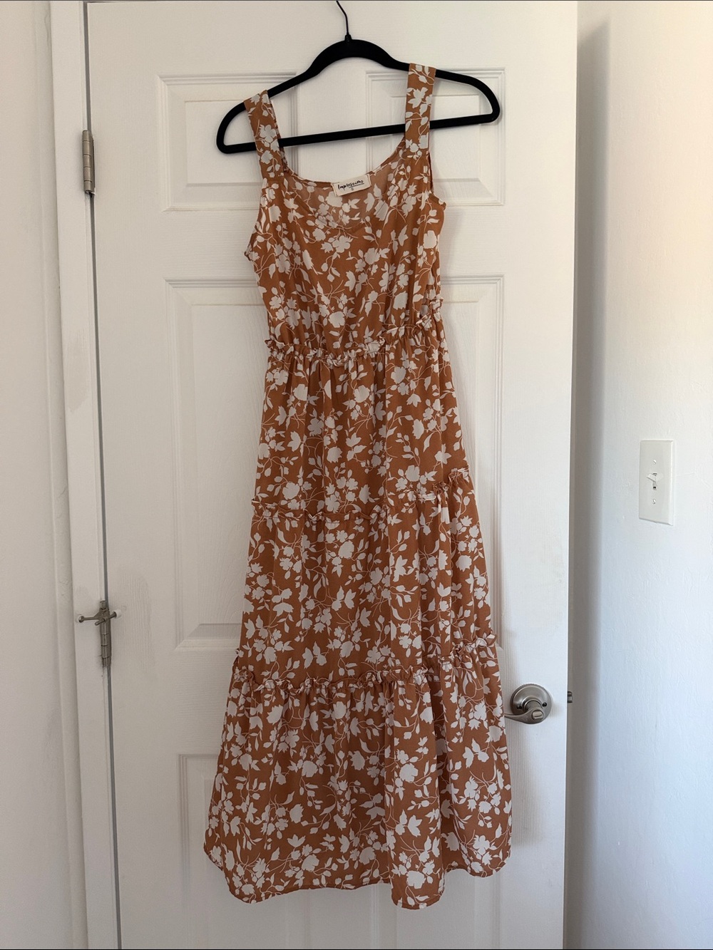 Brown floral dress